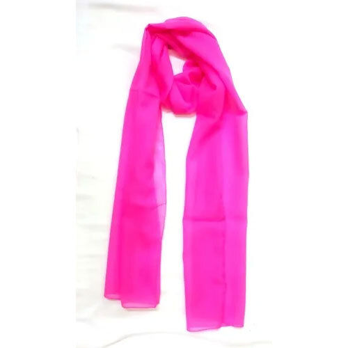 Polyester Plain Stole - Color: As Per Samples