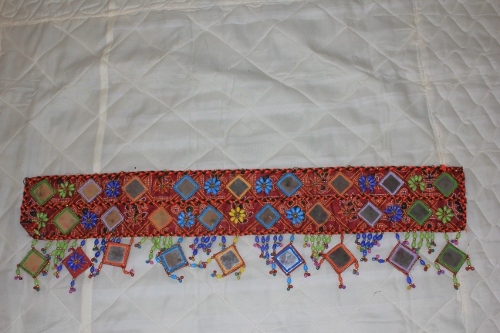 Handicraft Item - Cotton Thread, 40x10 cm, Red | Intricate Embroidery, Unique Style, Durable, Vibrant Colors