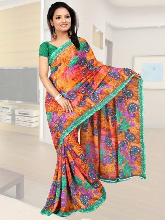 Printed Polyester Saree