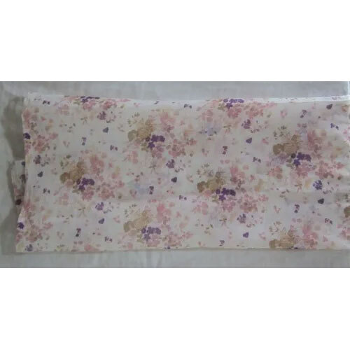 Cream Floral Printed Cotton Scarves