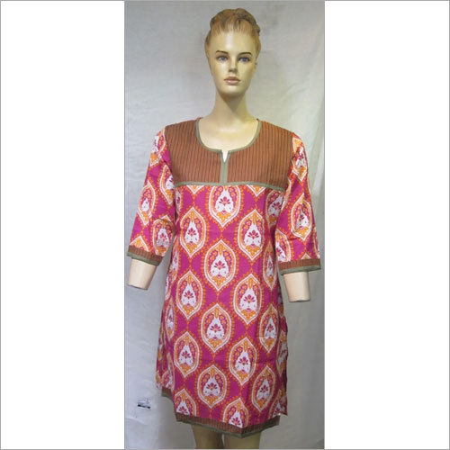 100 %  cotton  printed  kurtis