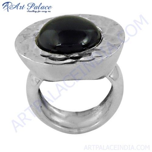 Newest Style Black Onyx Gemstone Silver Ring, 925 Sterling Silver Jewelry