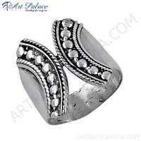 Latest Indian Ethnic Designer Plain Silver Ring, 925 Sterling Silver Jewelry
