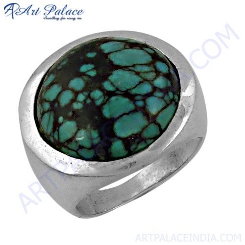 Fashion Accessories Turquoise Gemstone Silver Ring
