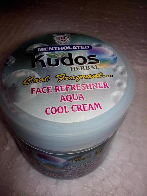 FACE REFRESHNER COOL CREAM-AQUA BLUE FLAVOUR - 100g Jar, Light Blue Color | Aqua Fragrance, Cooling Sensation, Herbal Formula, Refreshing Effect