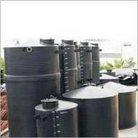 Hdpe Chemical Storage Tank - 30000l Capacity, Durable Black Hdpe For Corrosive Chemicals