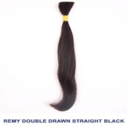 Remy Double Drawn Bulk Hair ( Natural Black Hair )