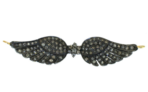 Angel Wings Pave Diamond Pendant