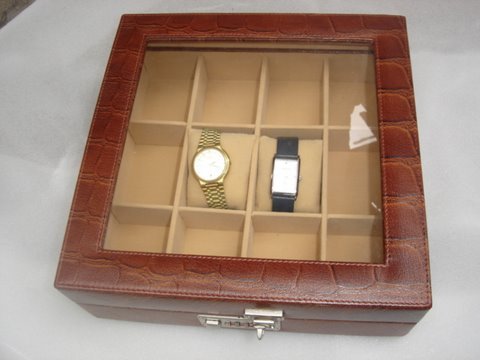 Leather Wrist Watch Box Holder