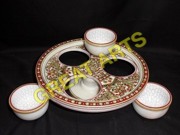 Marble 3 bowl chakry opne set
