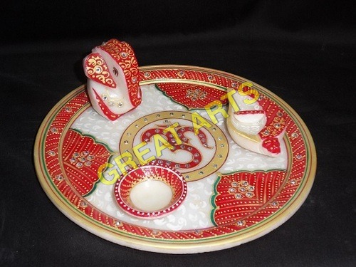 marble pooja thali