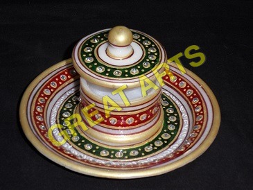 Marble Round Single Dibbi Set
