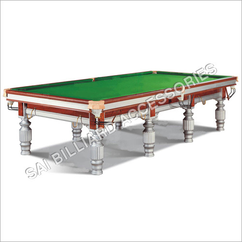 Billiards table in steel cushion