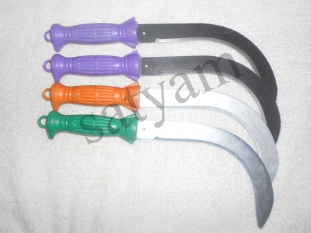 Japanese Sickle - High Carbon Steel Blade 12 Inches, Black, Ergonomic Plastic Handle, Rust Resistant, Lightweight