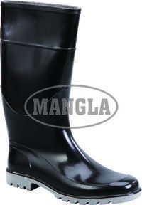 Grey And Black Gum Boot