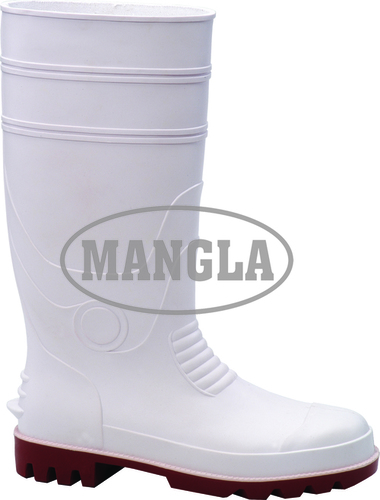 Lucas White Gumboot Insole Material: Pvc