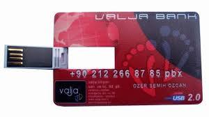 Red & Black Credit Card Shape Pen Drive