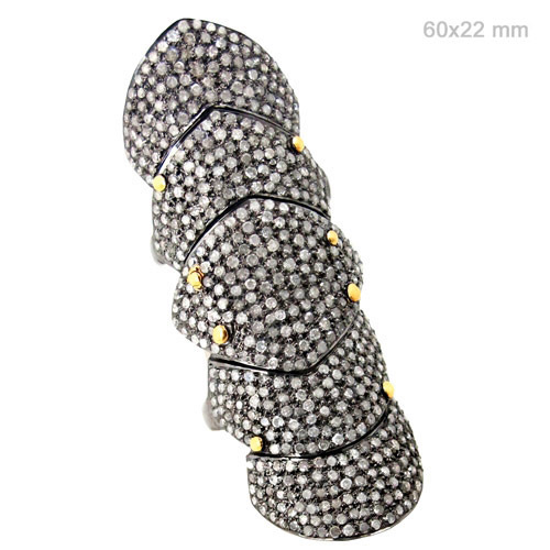 Pave Diamond Knuckle Ring