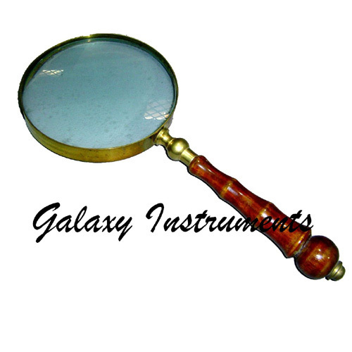 Wooden Handle Brass Magnifying Glass