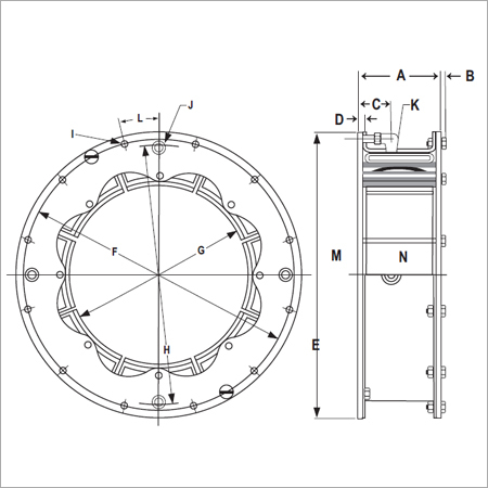 Banket BVI Ventilated Element Narrow Series - Steel, 11.5-42 Inch Sizes, 27,000-380,000 Ib-in Torque | High Torque, Ventilated, Efficient Cooling, Durable, Precise Control