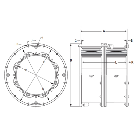 Banket BVI Ventilated Element Wide Series Dual - Steel, 1600x1000 to 6000x1600 Inches, High Torque, Dual Element, Ventilated Design