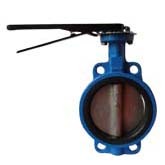 Butterfly valve connected to the clip-on handle