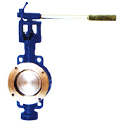 Marine hydraulic butterfly valve hand type