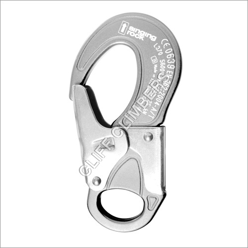 CA Small Connector K3702 - Steel 75x50mm Silver, Screwgate, 25kN Strength, Corrosion Resistant, Lightweight