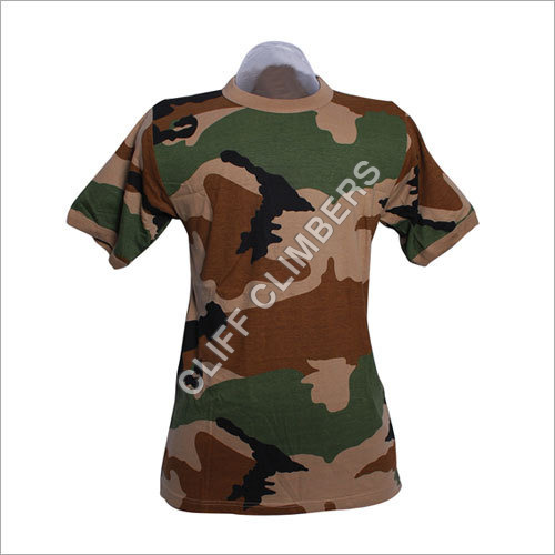 Combat T Shirt Woodland Camo