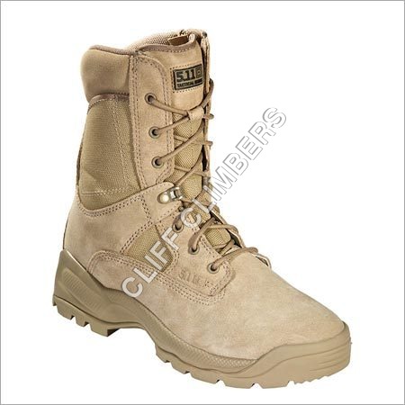 ATAC 8 Coyote Side Zip Boot - Leather Suede & Nylon Coyote Color | Shock Mitigation Antibacterial Lining Oil & Slip Resistant Hidden Pocket