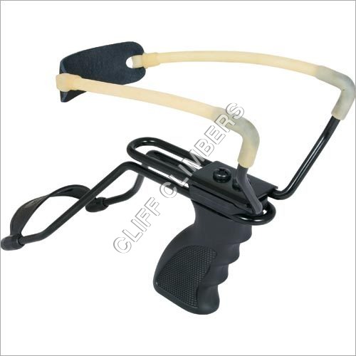 Tornado Slingshot - Metal & Rubber, 15-20cm, Black | Powerful Launch, Ergonomic Grip, Precise Aiming