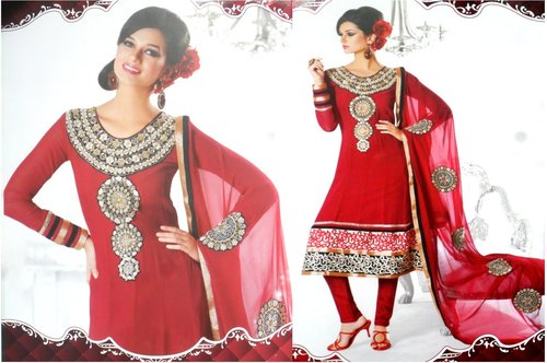 Designer Cotton Suit Decoration Material: Stones