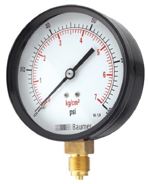 Utility Pressure Gauge - Bourdon type