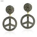 Peace Diamond Drop Earrings 