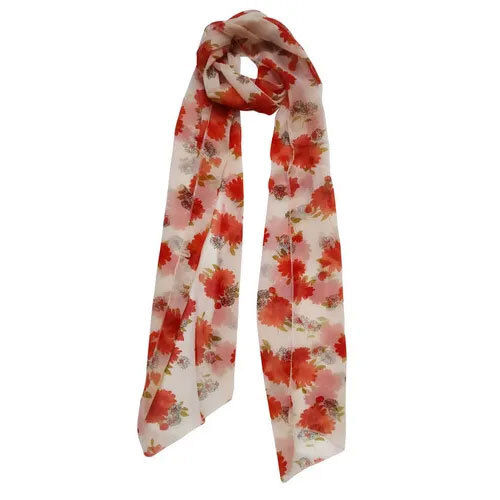 Flower Printed Chiffon Stole