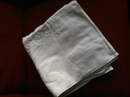 Green bath towel