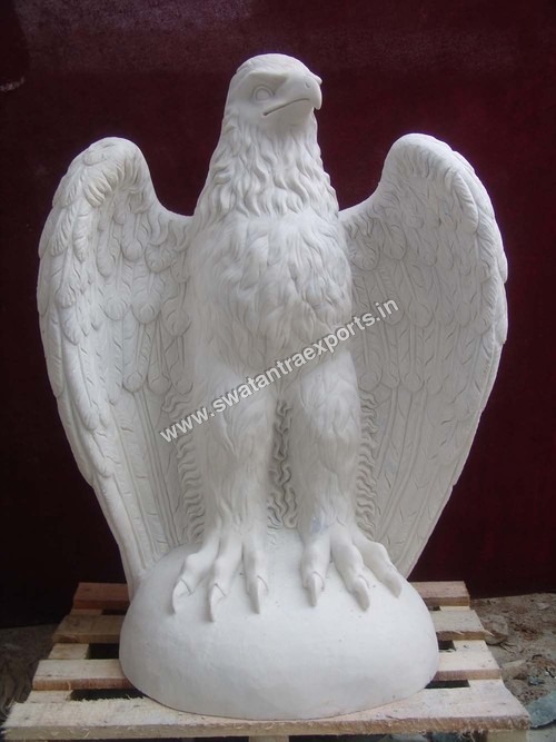 Hand Carved natural marble Eagle sculpture