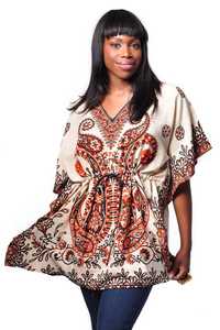 White Kaftan - Micron Polyester, 55-58 Inches, Off-white | Soft Fabric, Paisley Print, Stylish, Machine Washable
