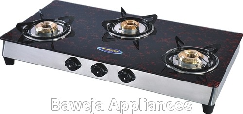 Crystal Glass Top Three Burner 