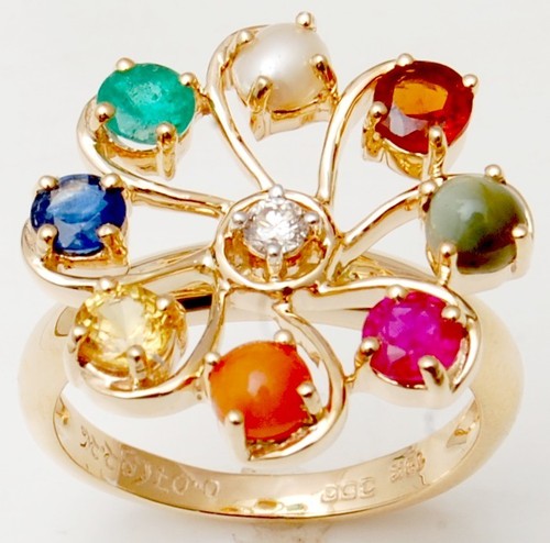 Luck Enhancer Ring In 18K Gold With Precious Stones From Valentine Gender: Women'S