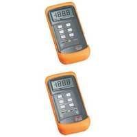 Digital Portable Thermometer - Stainless Steel, 160x79x43mm , 3 1/2 Digit Lcd Display, Data Hold Function, C/f Selection, Single/dual Input Thermocouple, Ideal For Food Industry And Pharma