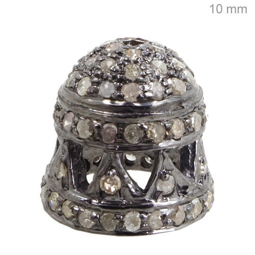 Bell Shape Sterling silver Ice Diamond Finding