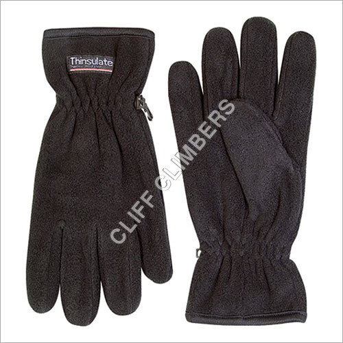 Hand Gloves Fleece Black with Thinsulate Insulation