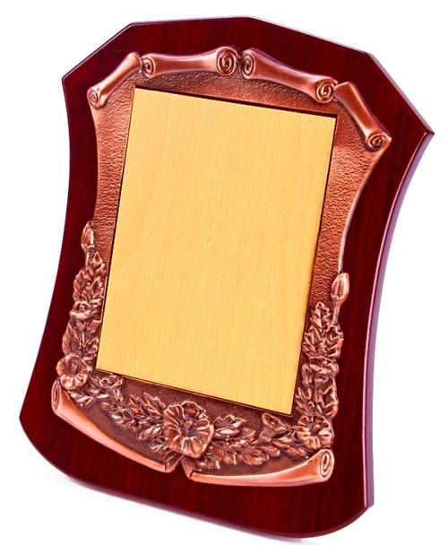 Copper Frame Wooden Plaque