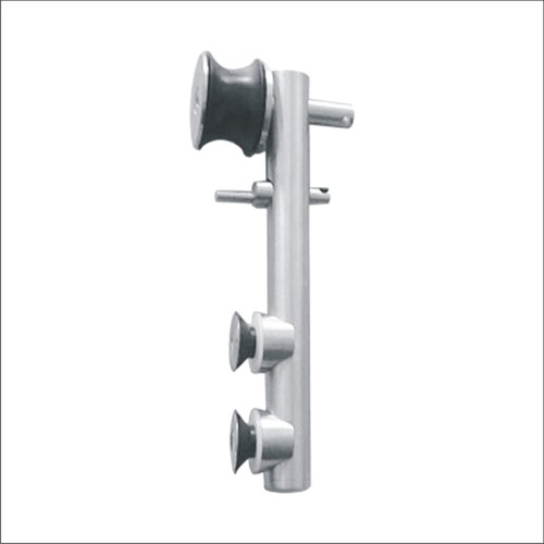 Shower Sliding System - Stainless Steel, 12"x4", Silver | Smooth Sliding, Durable Nylon Rollers, Wall Mount