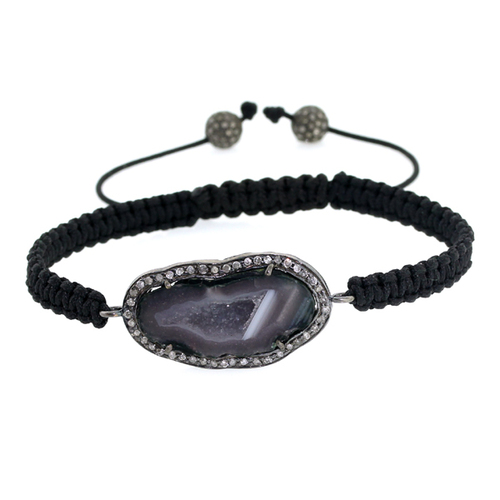 Macrame Shamballa Geode Bracelet
