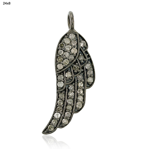 Angel Wing Charm Diamond Pendant