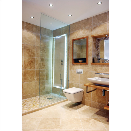 Bathroom Interior With Marble Tiles