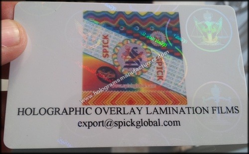 Hologram card, Hologram ID card lamination pouch and Hologram card overlay