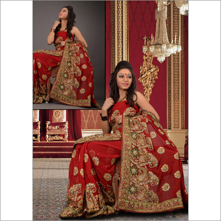 Fancy Embroidery Saree